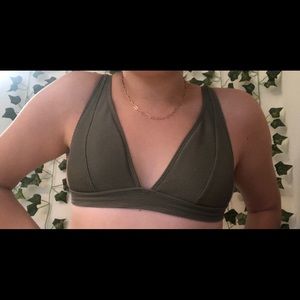 Olive Green Abercrombie Bikini Top!